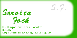 sarolta fock business card